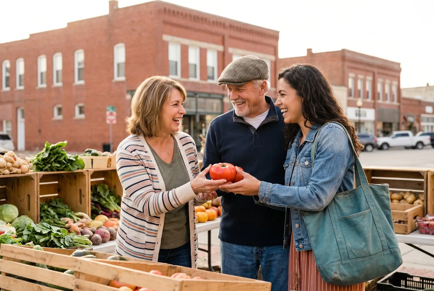 Farmers market in historic downtown Hastings, Nebraska Farmers market in historic downtown Hastings, Nebraska