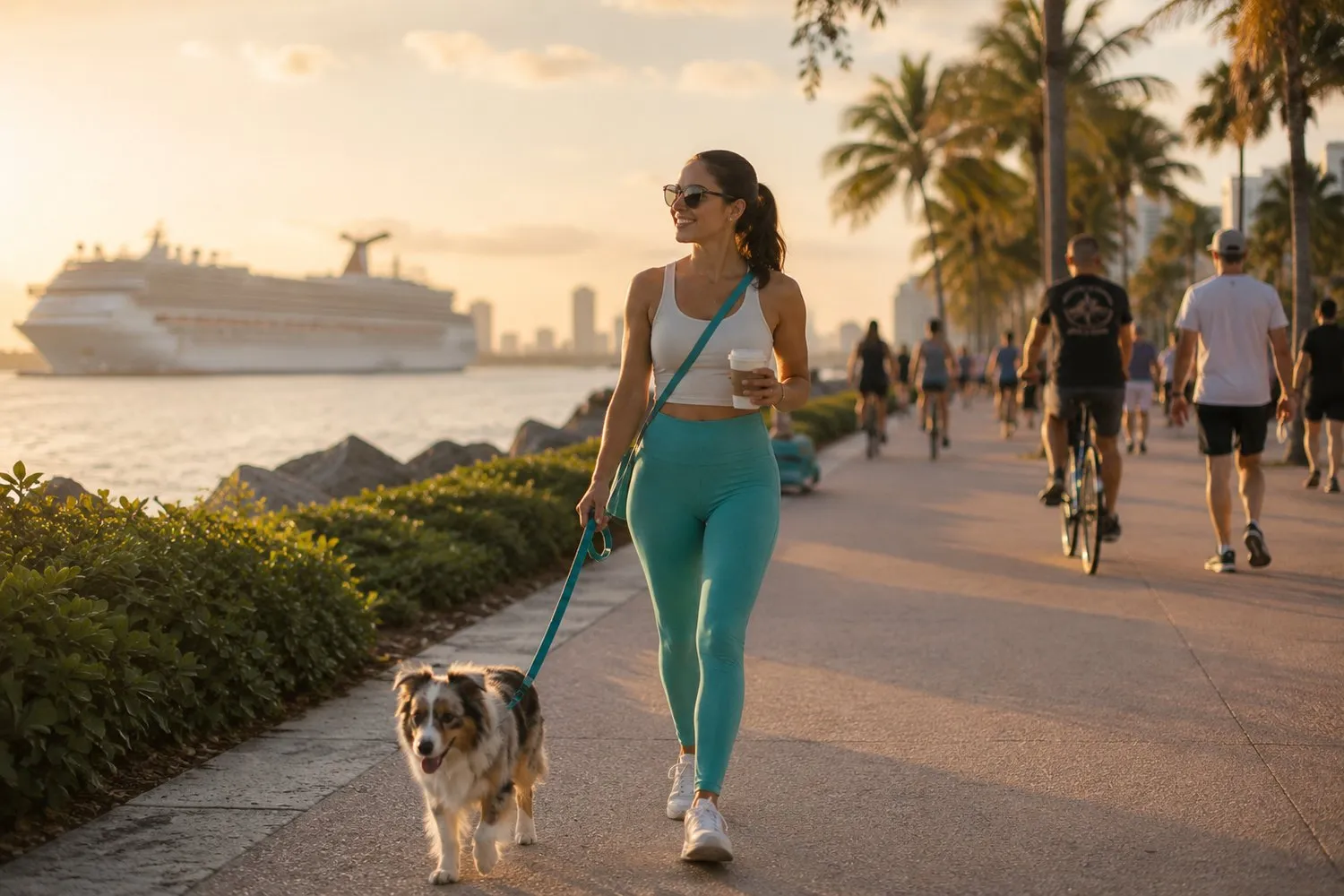 a calm, sunlit moment at home in Miami, supported and at ease
