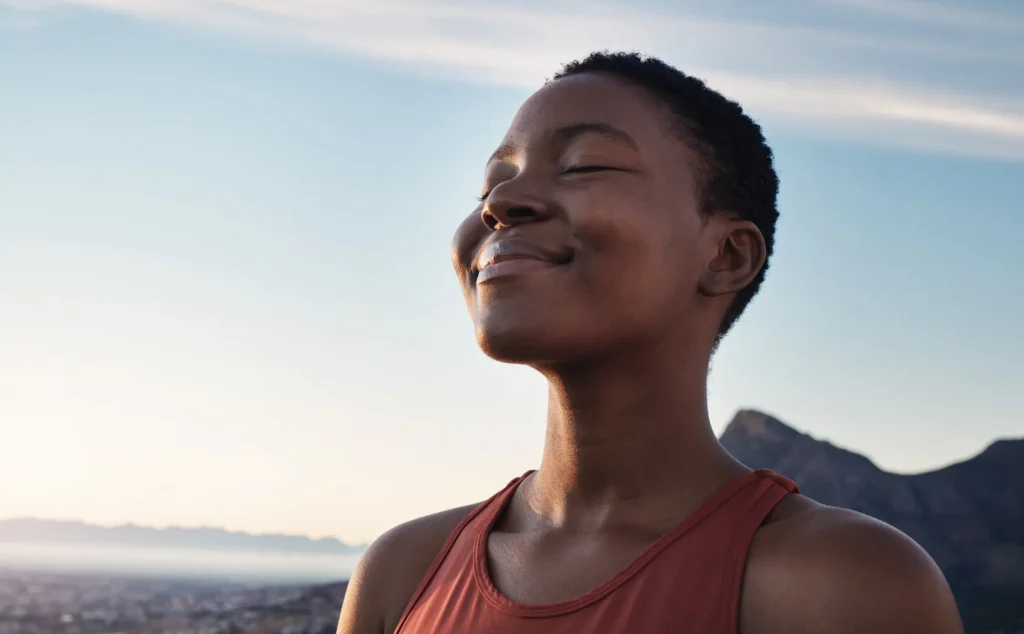 Woman smiling