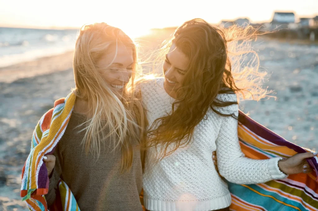 two woman on Virginia beach